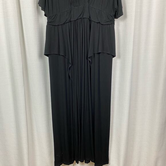 Kiyonna Black Indie Flair Knit Maxi Dress Sz 3X - Picture 8 of 16